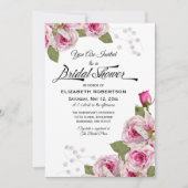 Invitation Rose Lily Pearl Fête des mariées rose (Devant)