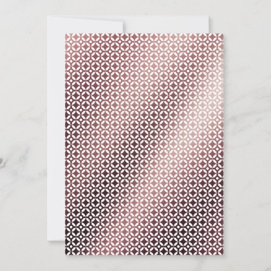 Invitation Rose lisse Ombre d'or Brunch & Bubbly Typographie (Dos)