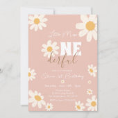 Invitation Rose Little Miss ONEderful Daisy Flowers Anniversa (Devant)
