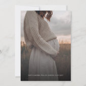 Invitation Rose lunatique | Baby shower photo (Dos)