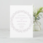 Invitation Rose lunatique | Mauve | Mariage de couronne (Debout devant)