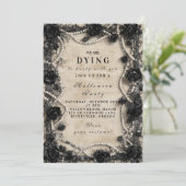 Invitation Rose Macabre Gothique Rassemblement d'Halloween (Debout devant)