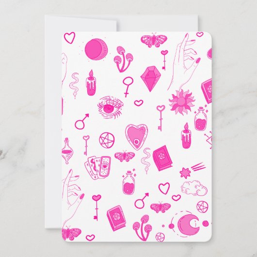 Invitation rose magique mystique (Devant)