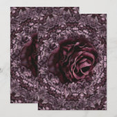 Invitation Rose Mandala  (Devant / Derrière)