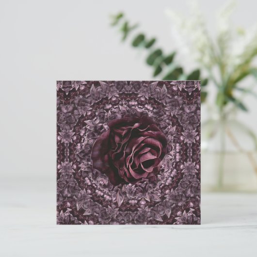 Invitation Rose Mandala (Debout devant)