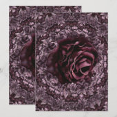 Invitation Rose Mandala (Devant / Derrière)