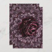 Invitation Rose Mandala (Devant / Derrière)