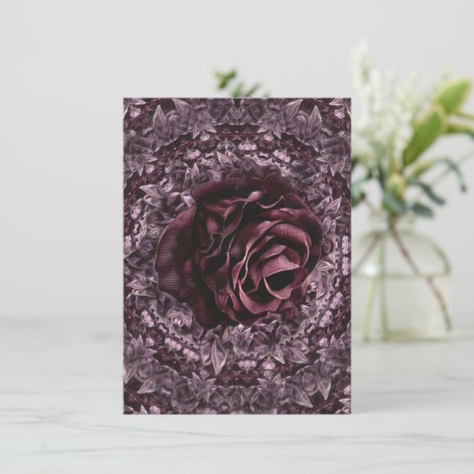 Invitation Rose Mandala (Debout devant)