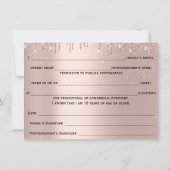 Invitation Rose maquillage d'artiste de modèle de version (Dos)