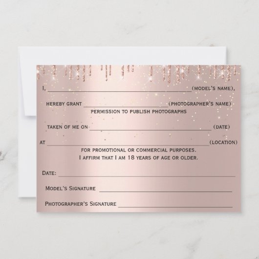 Invitation Rose maquillage d'artiste de modèle de version (Dos)