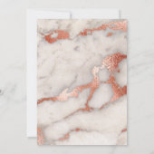 Invitation rose marbre d'or arrière - plan Première communion (Dos)