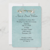 Invitation Rose Mariage Aqua (Dos)