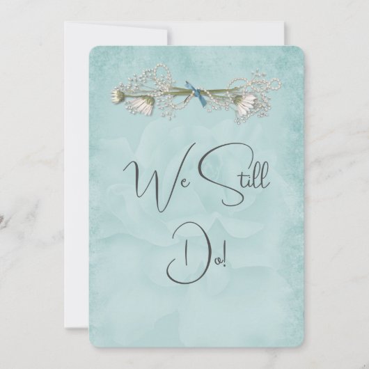 Invitation Rose Mariage Aqua (Devant)