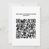 Invitation Rose Mariage Code QR Orange Floral Violet Rose (Dos)