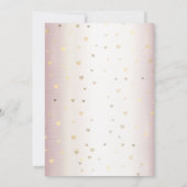 Invitation Rose Mariage d'hiver robe mariée Golden brillant c (Dos)