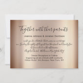 Invitation Rose Mariage nuptial Ivory Roses Wreath Sepia (Dos)