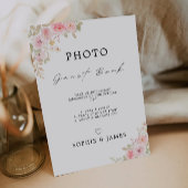 Invitation Rose Mariage Photo Livre d'or Modèle,