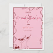 Invitation Rose Martini – Soirée de la Saint-Valen (Devant)