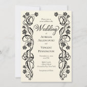 Invitation Rose médiéval Mariage d'épée (Devant)