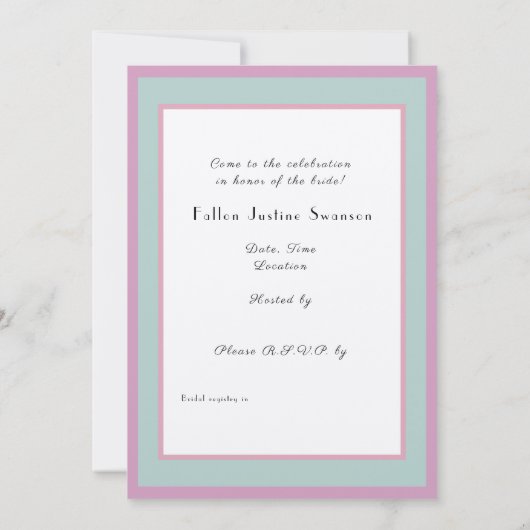 Invitation Rose mémorable (Dos)