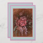 Invitation Rose mémorable (Devant / Derrière)