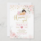 Invitation Rose Mexicain Angel bébé Ciel envoyé Baby shower (Devant)