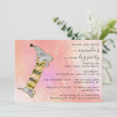 Invitation Rose mignon chien nouveau chien maison Rose de fêt (Debout devant)