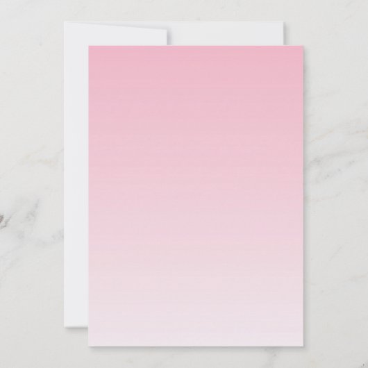 Invitation Rose mignon sous l'invitation de la mer (Dos)