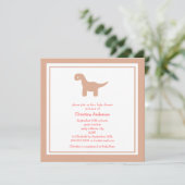 Invitation rose mignonne de baby shower de (Debout devant)