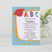 Invitation rose MIGNONNE d'obtention du diplôme de (Debout devant)