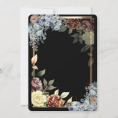 Invitation Rose minimaliste Fleurs simples, Mariage de trame  (Dos)