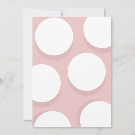 Invitation Rose minimaliste moderne | 1er anniversaire (Dos)