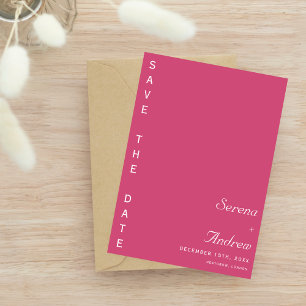 Invitation Rose minimaliste Plat Classy Mariage moderne