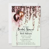 Invitation Rose Mink Rose Gold éclaire Rustique Ivy Bridal (Devant)