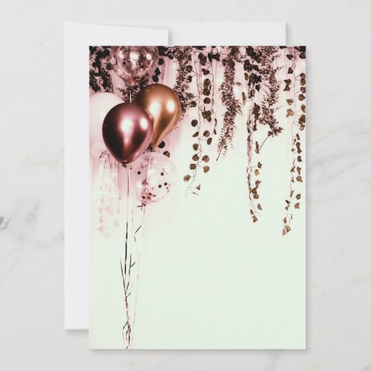 Invitation Rose Mink Rose Gold éclaire Rustique Ivy Bridal (Dos)