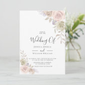 Invitation Rose moderne branché Dusty Blush Wedding Invitatio (Debout devant)