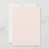 Invitation Rose moderne branché Dusty Blush Wedding Invitatio (Dos)