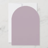 Invitation Rose moderne Dusty & Mauve Moderne Mariage d'arc (Dos)