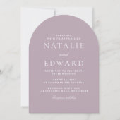Invitation Rose moderne Dusty & Mauve Moderne Mariage d'arc (Devant)