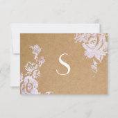 Invitation Rose moderne et élégant Floral Faux Argent (Dos)