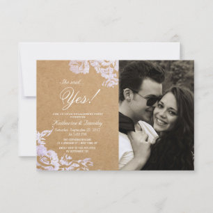 Invitation Rose moderne et élégant Floral Faux Argent
