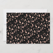 Invitation Rose moderne Gold Black 3 Photo Graduation Party (Dos)