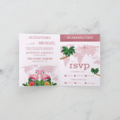 Invitation Rose moderne Gold Destination Passport Mariage Inv (Intérieur)