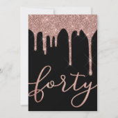 Invitation Rose moderne Gold Drives 40th Birthday (Devant)