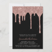 Invitation Rose moderne Gold Drives 40th Birthday (Dos)