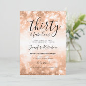 Invitation Rose moderne Gold Thirty & Fabulous 30e anniversai (Debout devant)