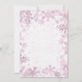 Invitation Rose moderne Gold Winter Wonderland Noël (Dos)