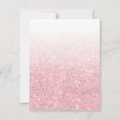 Invitation Rose moderne Parties scintillant d'or Ombre 16e an (Dos)