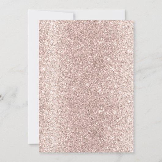 Invitation Rose moderne Parties scintillant or Baby shower pi (Dos)