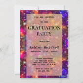 Invitation Rose moderne Photo Frame Graduation Party #2 (Dos)